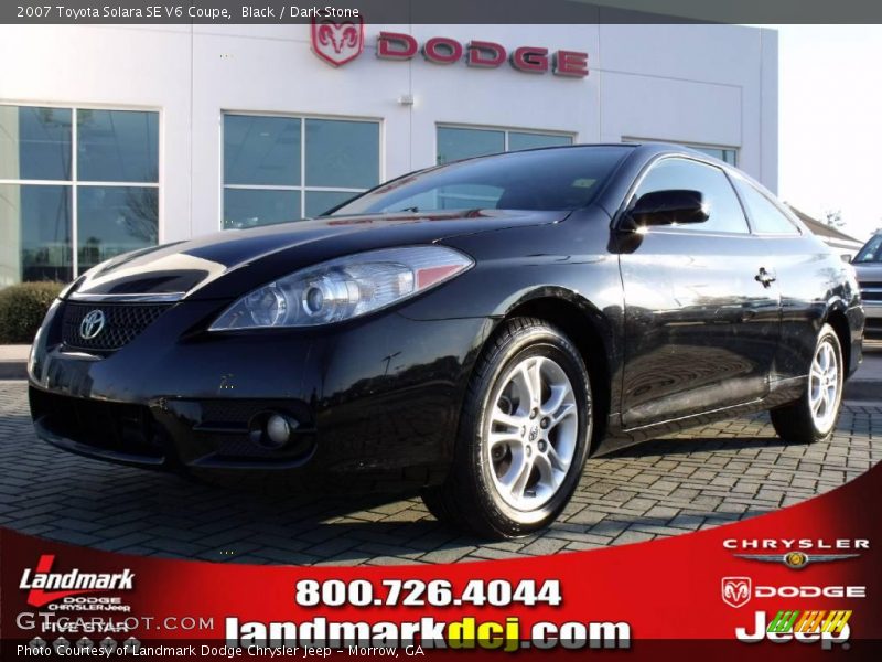 Black / Dark Stone 2007 Toyota Solara SE V6 Coupe