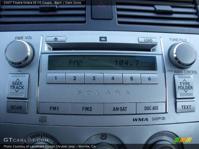 Black / Dark Stone 2007 Toyota Solara SE V6 Coupe