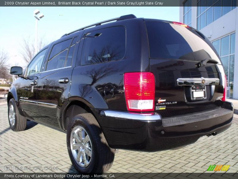 Brilliant Black Crystal Pearl / Dark Slate Gray/Light Slate Gray 2009 Chrysler Aspen Limited