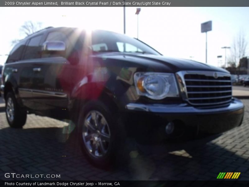 Brilliant Black Crystal Pearl / Dark Slate Gray/Light Slate Gray 2009 Chrysler Aspen Limited