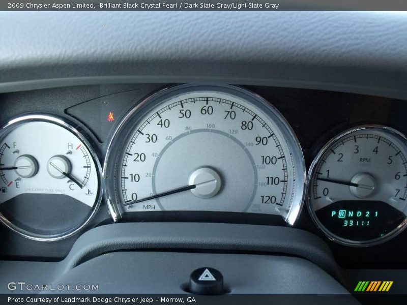 Brilliant Black Crystal Pearl / Dark Slate Gray/Light Slate Gray 2009 Chrysler Aspen Limited