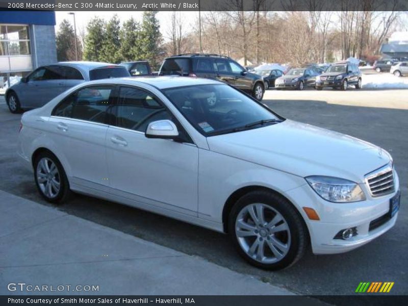 Arctic White / Black 2008 Mercedes-Benz C 300 4Matic Luxury