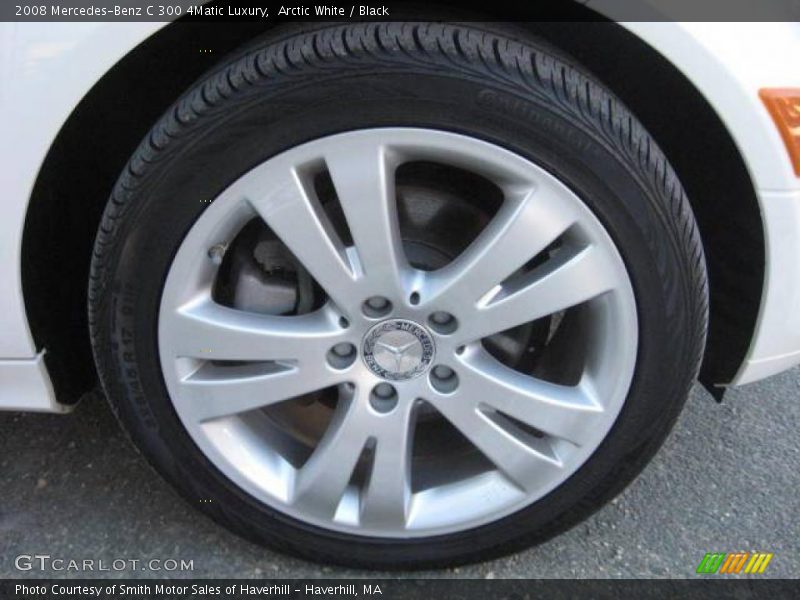 Arctic White / Black 2008 Mercedes-Benz C 300 4Matic Luxury