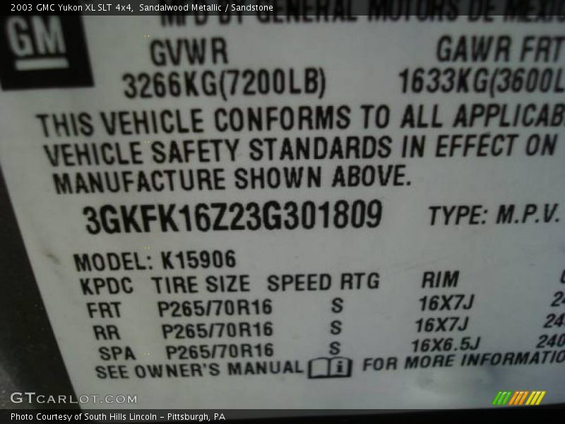 Sandalwood Metallic / Sandstone 2003 GMC Yukon XL SLT 4x4