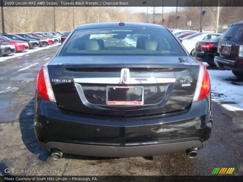 Tuxedo Black Metallic / Charcoal Black 2009 Lincoln MKS AWD Sedan