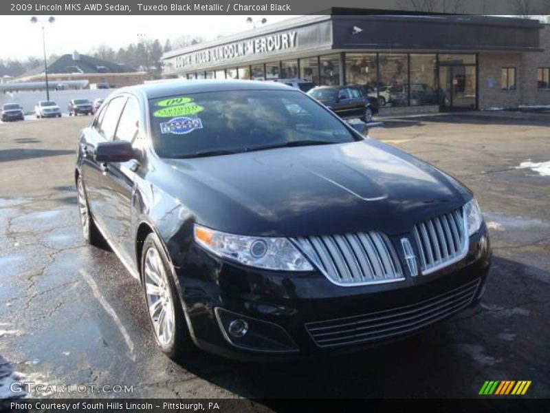 Tuxedo Black Metallic / Charcoal Black 2009 Lincoln MKS AWD Sedan