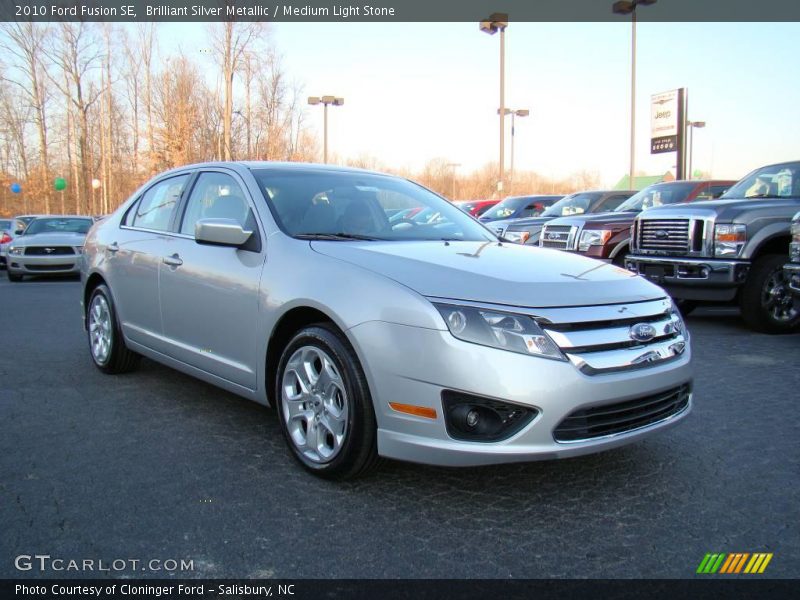Brilliant Silver Metallic / Medium Light Stone 2010 Ford Fusion SE