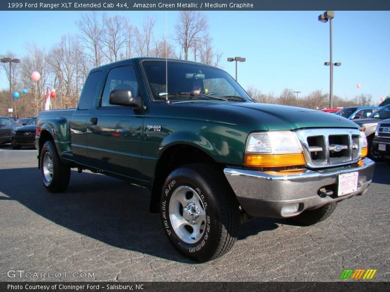 Amazon Green Metallic / Medium Graphite 1999 Ford Ranger XLT Extended Cab 4x4