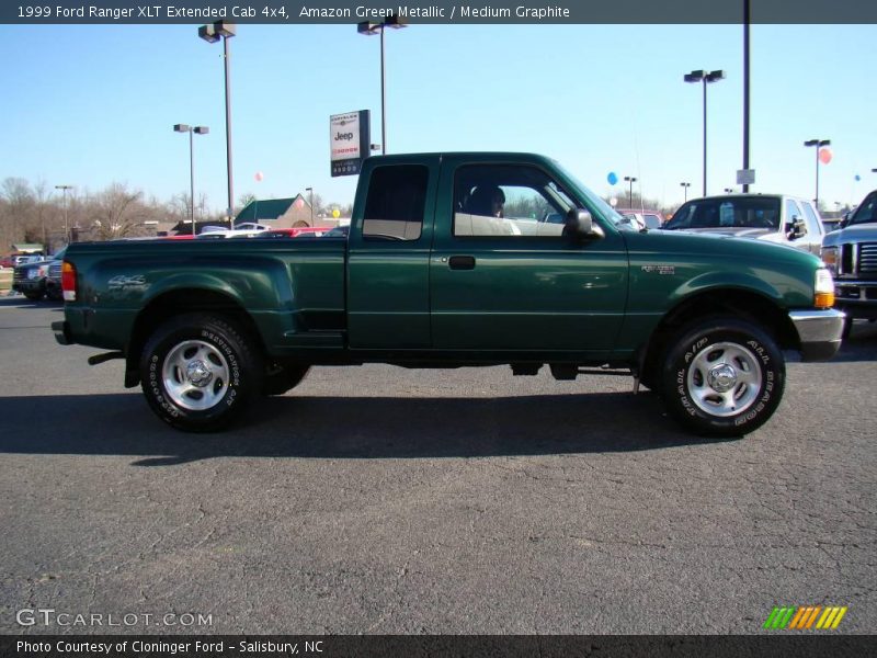 Amazon Green Metallic / Medium Graphite 1999 Ford Ranger XLT Extended Cab 4x4