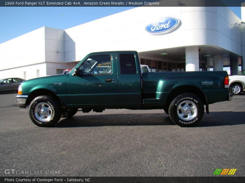 Amazon Green Metallic / Medium Graphite 1999 Ford Ranger XLT Extended Cab 4x4