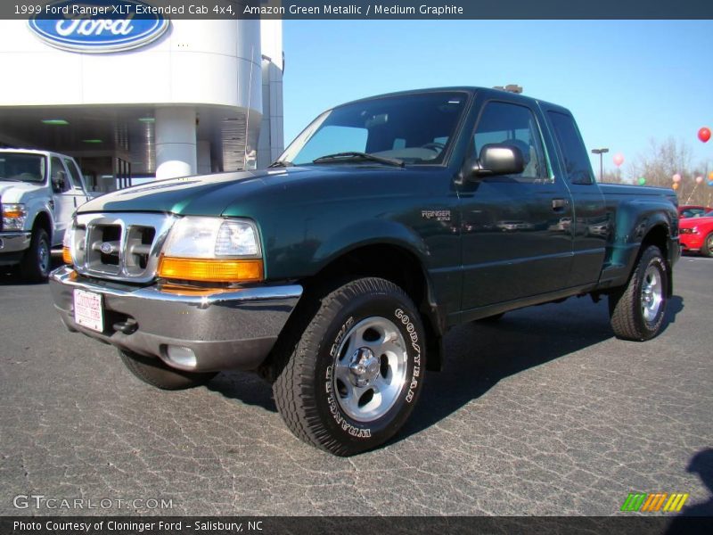 Amazon Green Metallic / Medium Graphite 1999 Ford Ranger XLT Extended Cab 4x4