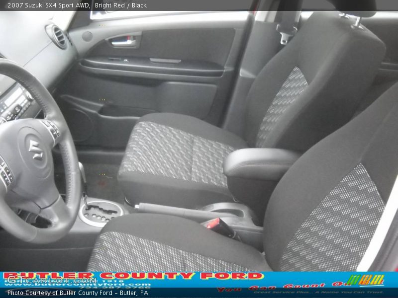 Bright Red / Black 2007 Suzuki SX4 Sport AWD