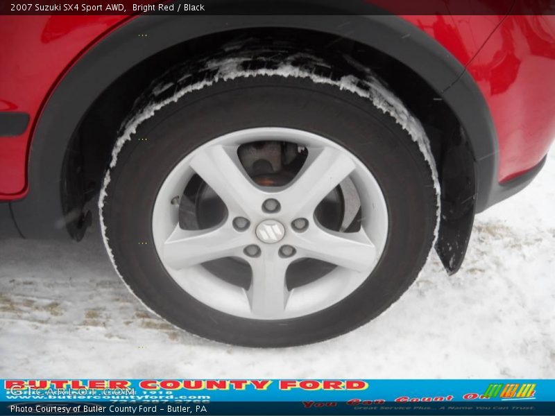 Bright Red / Black 2007 Suzuki SX4 Sport AWD