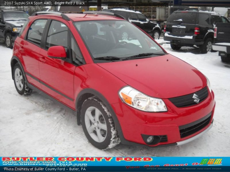 Bright Red / Black 2007 Suzuki SX4 Sport AWD