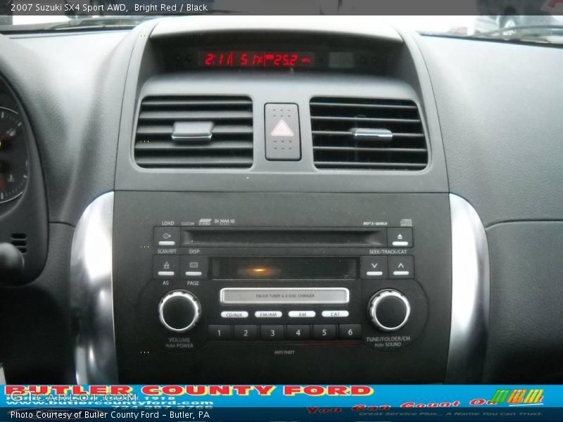 Bright Red / Black 2007 Suzuki SX4 Sport AWD