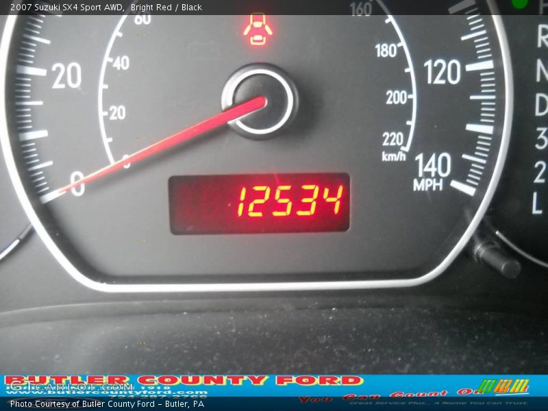 Bright Red / Black 2007 Suzuki SX4 Sport AWD