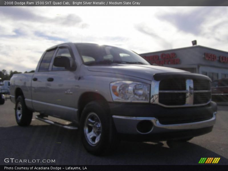 Bright Silver Metallic / Medium Slate Gray 2008 Dodge Ram 1500 SXT Quad Cab