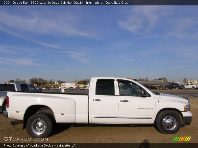 Bright White / Dark Slate Gray 2004 Dodge Ram 3500 Laramie Quad Cab 4x4 Dually
