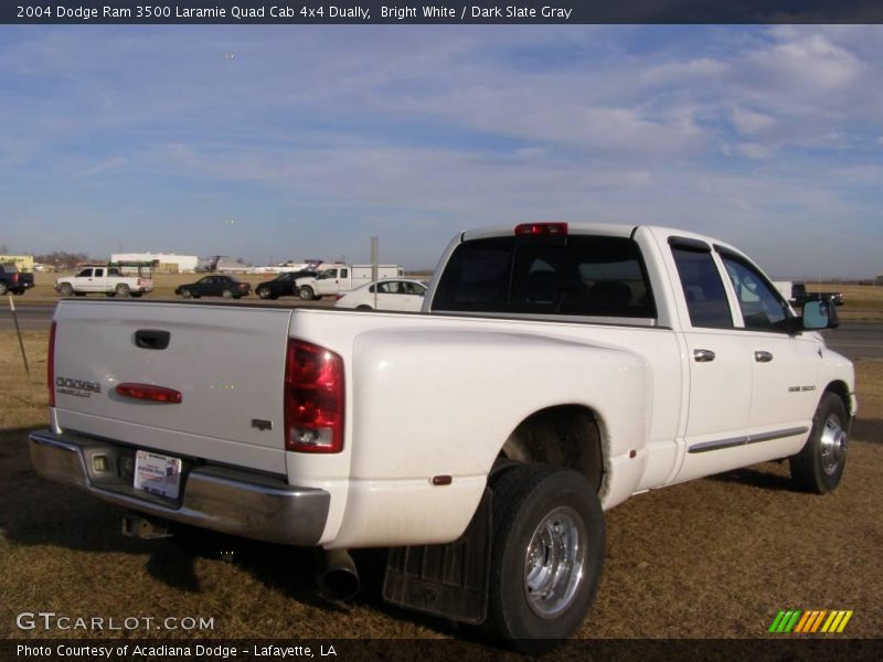 Bright White / Dark Slate Gray 2004 Dodge Ram 3500 Laramie Quad Cab 4x4 Dually