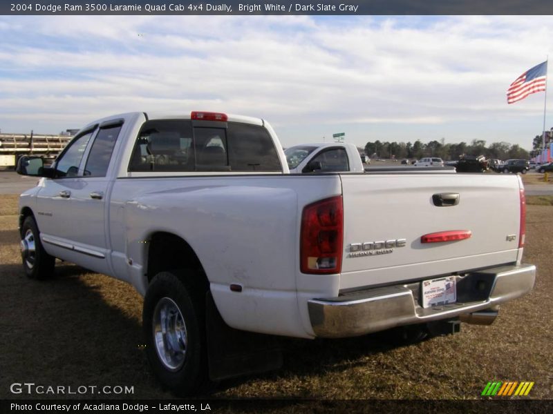 Bright White / Dark Slate Gray 2004 Dodge Ram 3500 Laramie Quad Cab 4x4 Dually