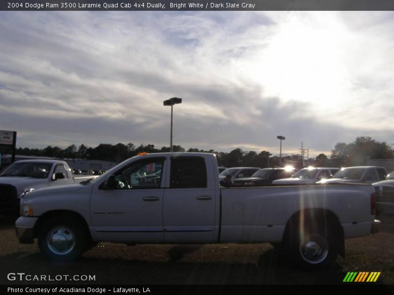 Bright White / Dark Slate Gray 2004 Dodge Ram 3500 Laramie Quad Cab 4x4 Dually