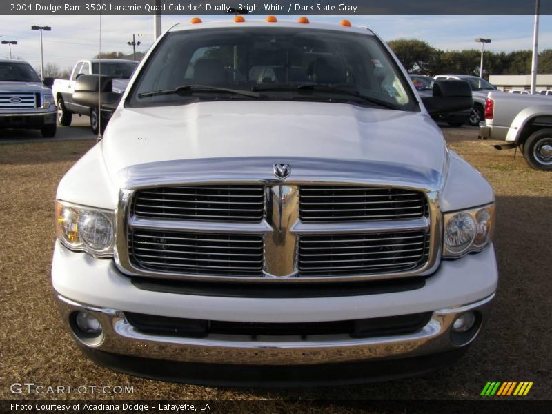 Bright White / Dark Slate Gray 2004 Dodge Ram 3500 Laramie Quad Cab 4x4 Dually