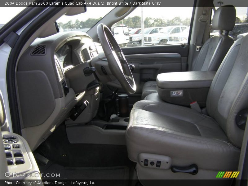 Bright White / Dark Slate Gray 2004 Dodge Ram 3500 Laramie Quad Cab 4x4 Dually