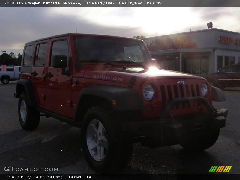 Flame Red / Dark Slate Gray/Med Slate Gray 2008 Jeep Wrangler Unlimited Rubicon 4x4
