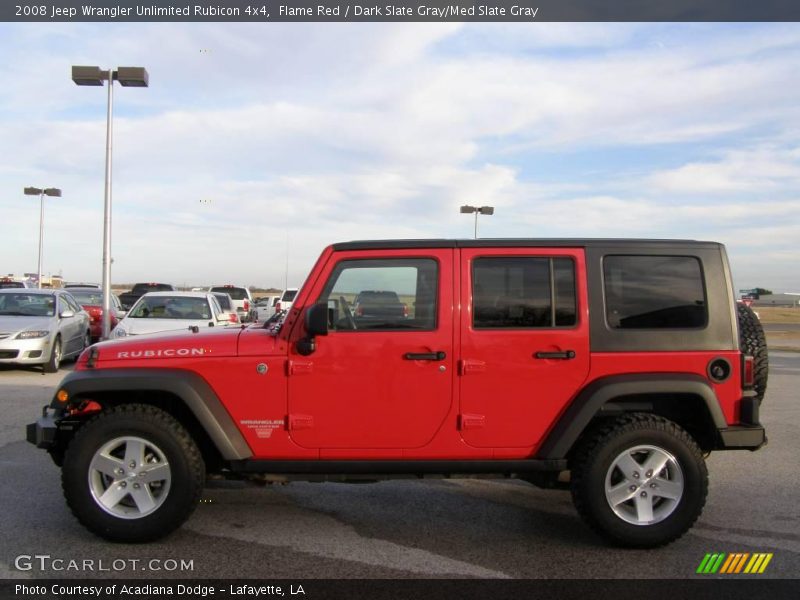 Flame Red / Dark Slate Gray/Med Slate Gray 2008 Jeep Wrangler Unlimited Rubicon 4x4