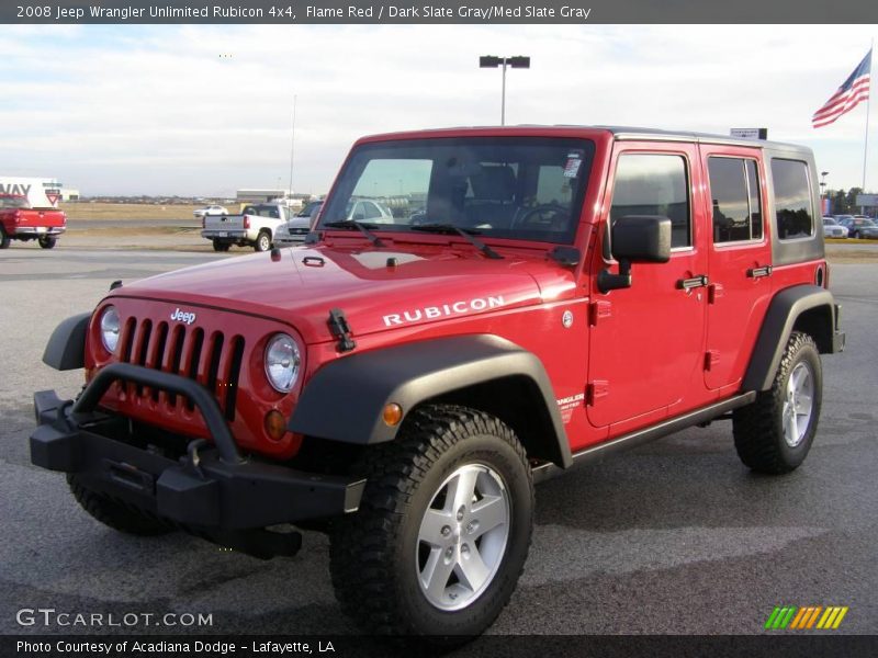 Flame Red / Dark Slate Gray/Med Slate Gray 2008 Jeep Wrangler Unlimited Rubicon 4x4