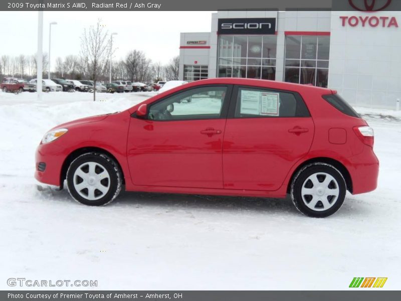 Radiant Red / Ash Gray 2009 Toyota Matrix S AWD