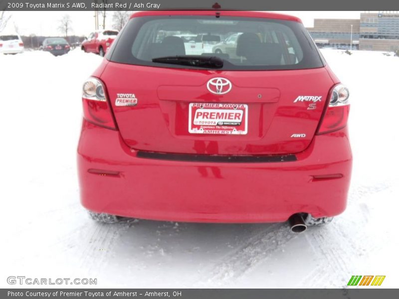 Radiant Red / Ash Gray 2009 Toyota Matrix S AWD