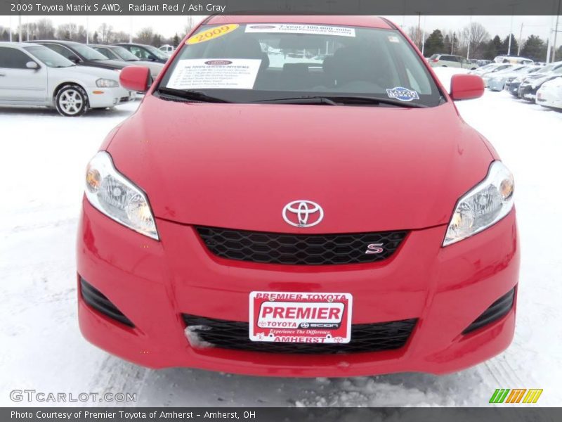Radiant Red / Ash Gray 2009 Toyota Matrix S AWD