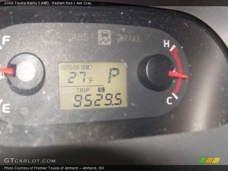 Radiant Red / Ash Gray 2009 Toyota Matrix S AWD