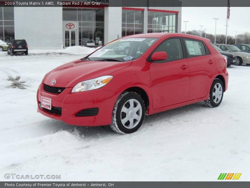 Radiant Red / Ash Gray 2009 Toyota Matrix S AWD