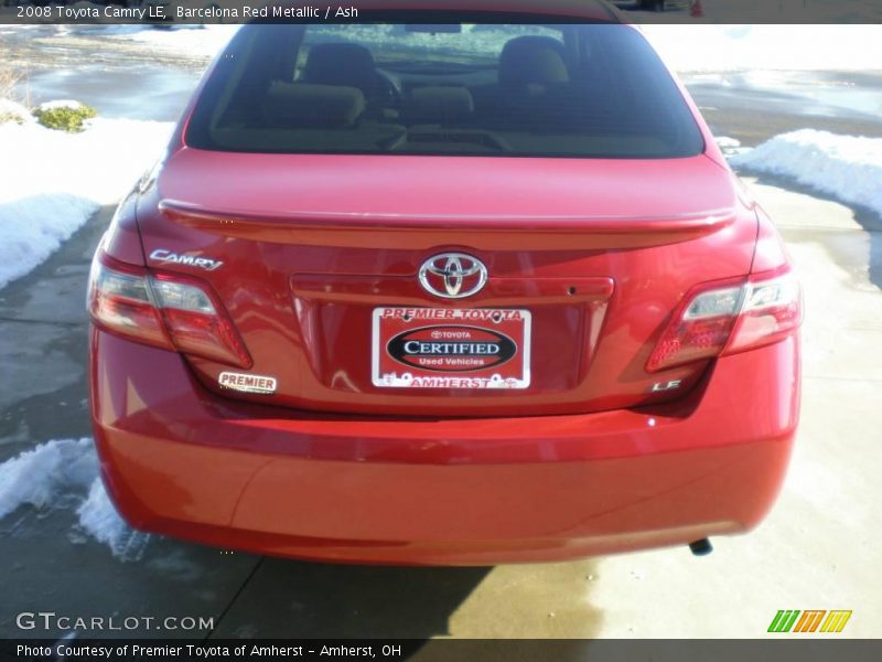 Barcelona Red Metallic / Ash 2008 Toyota Camry LE