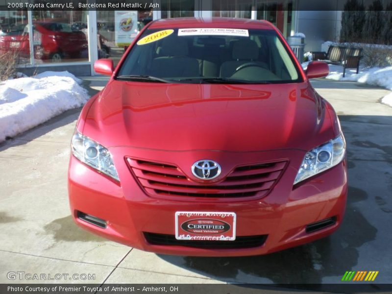 Barcelona Red Metallic / Ash 2008 Toyota Camry LE