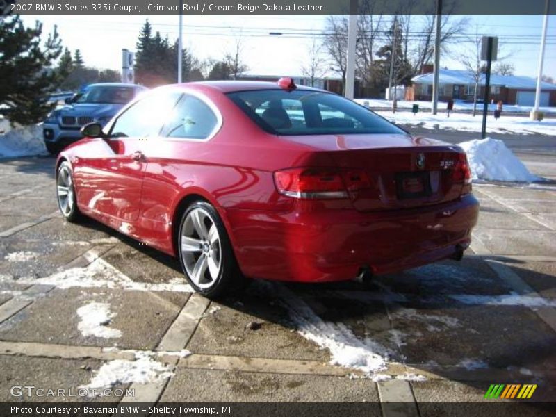 Crimson Red / Cream Beige Dakota Leather 2007 BMW 3 Series 335i Coupe