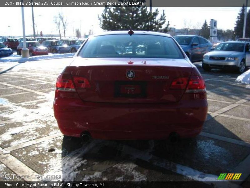 Crimson Red / Cream Beige Dakota Leather 2007 BMW 3 Series 335i Coupe