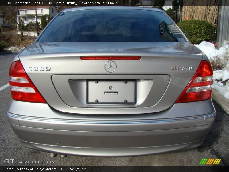 Pewter Metallic / Black 2007 Mercedes-Benz C 280 4Matic Luxury