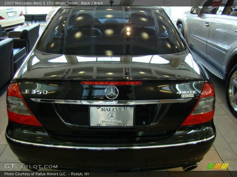 Black / Black 2007 Mercedes-Benz E 350 4Matic Sedan