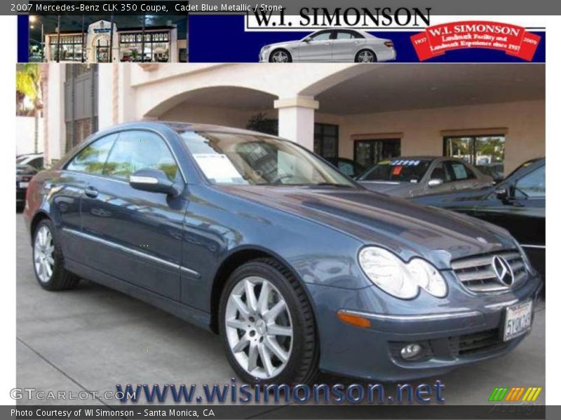 Cadet Blue Metallic / Stone 2007 Mercedes-Benz CLK 350 Coupe