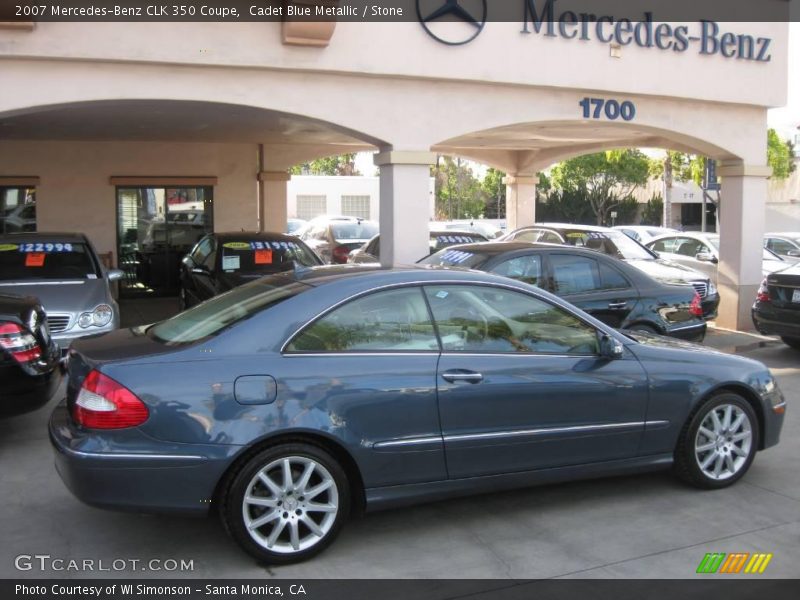 Cadet Blue Metallic / Stone 2007 Mercedes-Benz CLK 350 Coupe