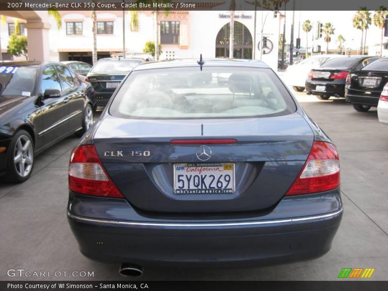 Cadet Blue Metallic / Stone 2007 Mercedes-Benz CLK 350 Coupe