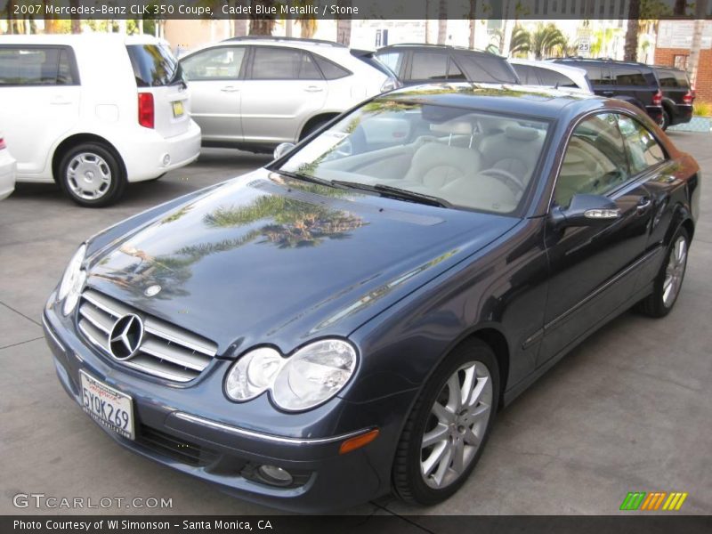 Cadet Blue Metallic / Stone 2007 Mercedes-Benz CLK 350 Coupe