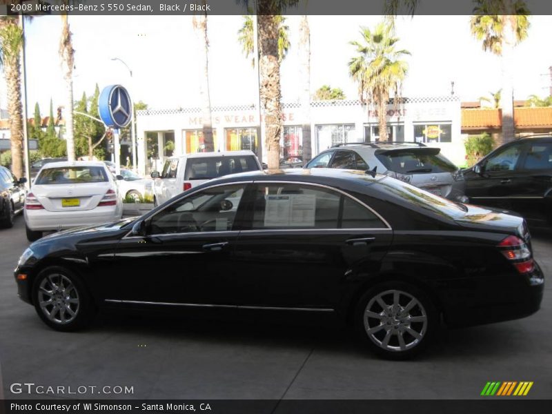 Black / Black 2008 Mercedes-Benz S 550 Sedan