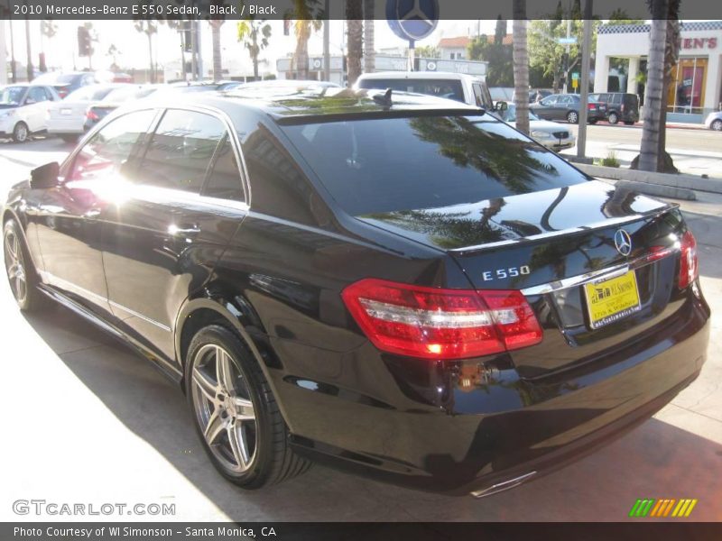 Black / Black 2010 Mercedes-Benz E 550 Sedan