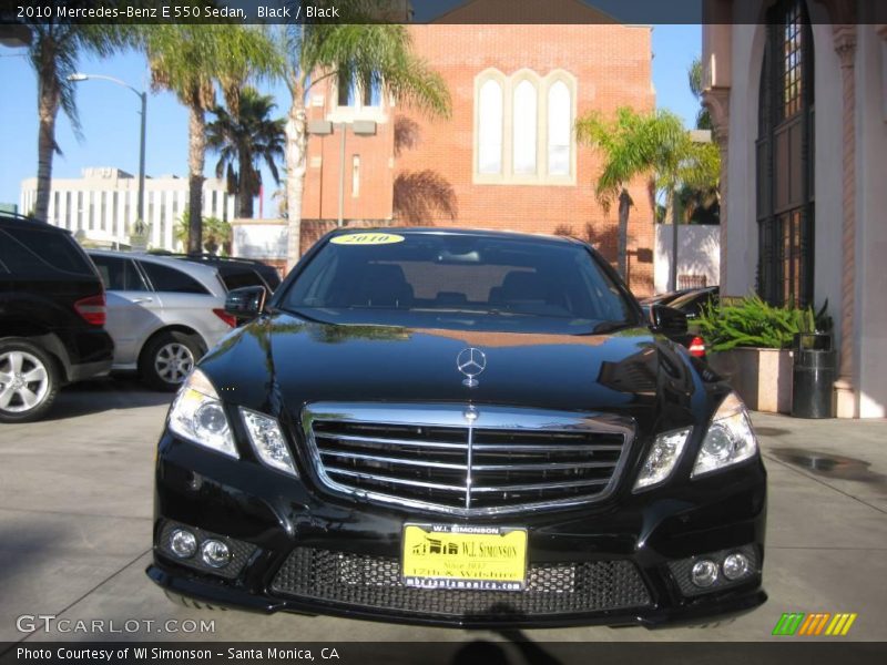 Black / Black 2010 Mercedes-Benz E 550 Sedan