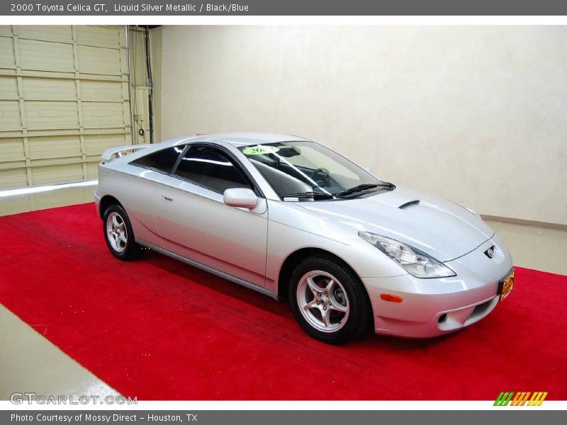 Liquid Silver Metallic / Black/Blue 2000 Toyota Celica GT