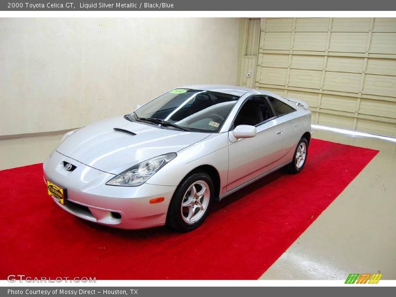 Liquid Silver Metallic / Black/Blue 2000 Toyota Celica GT